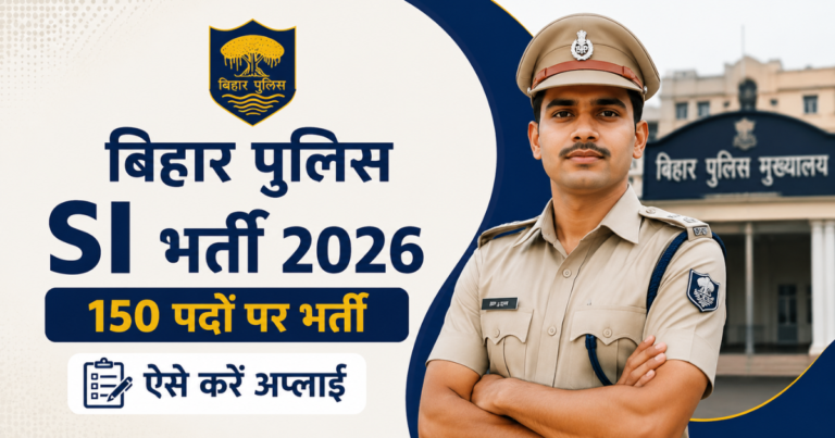 बिहार पुलिस SI भर्ती 2026 नोटिफिकेशन, 150 पदों पर वैकेंसी, ऑनलाइन आवेदन प्रक्रिया और पात्रता विवरण